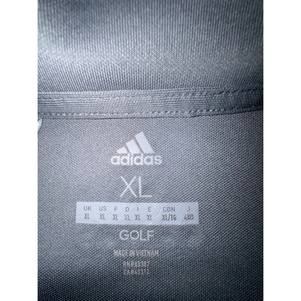 Adidas Golf Mens XL Gray Short Sleeve Performance Polo Shirt Athleisure Golfcore
